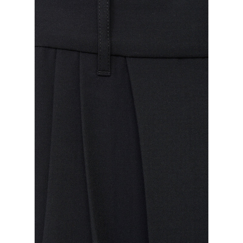 Pantalón recto plisado - Negro