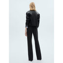 Pantalón recto plisado - Negro