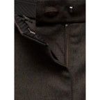 Buttoned-Hem Wide-Leg Trousers