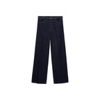Wide-Leg-Jeans Rinse Wash mit Gürtel - Open Blue