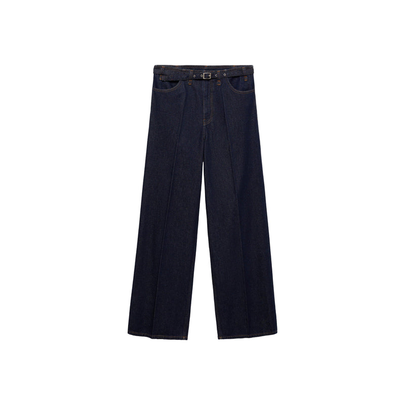 Cinturón lavado Jean Wideleg Rinse - Azul abierto