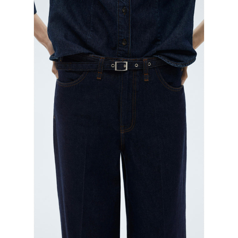Cinturón lavado Jean Wideleg Rinse - Azul abierto
