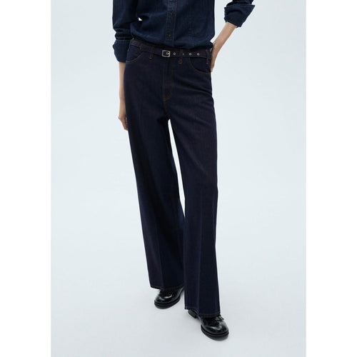 Jean Wideleg Rinse Wash Ceinture - Open Blue
