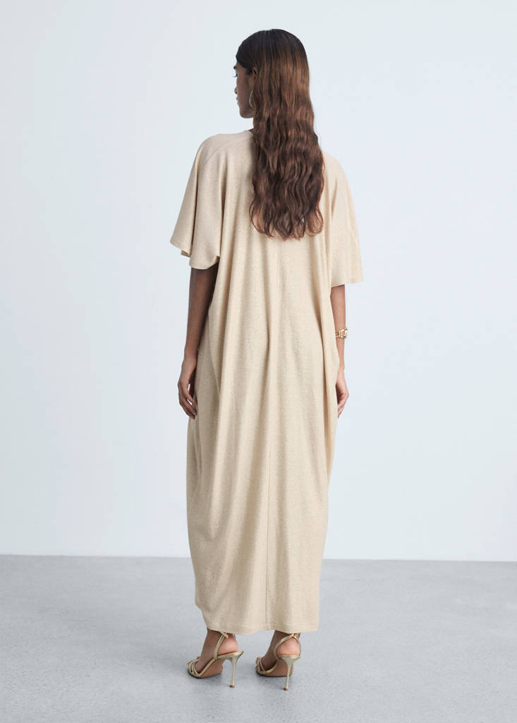 Robe Lurex Col Froncé