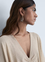 Robe Lurex Col Froncé