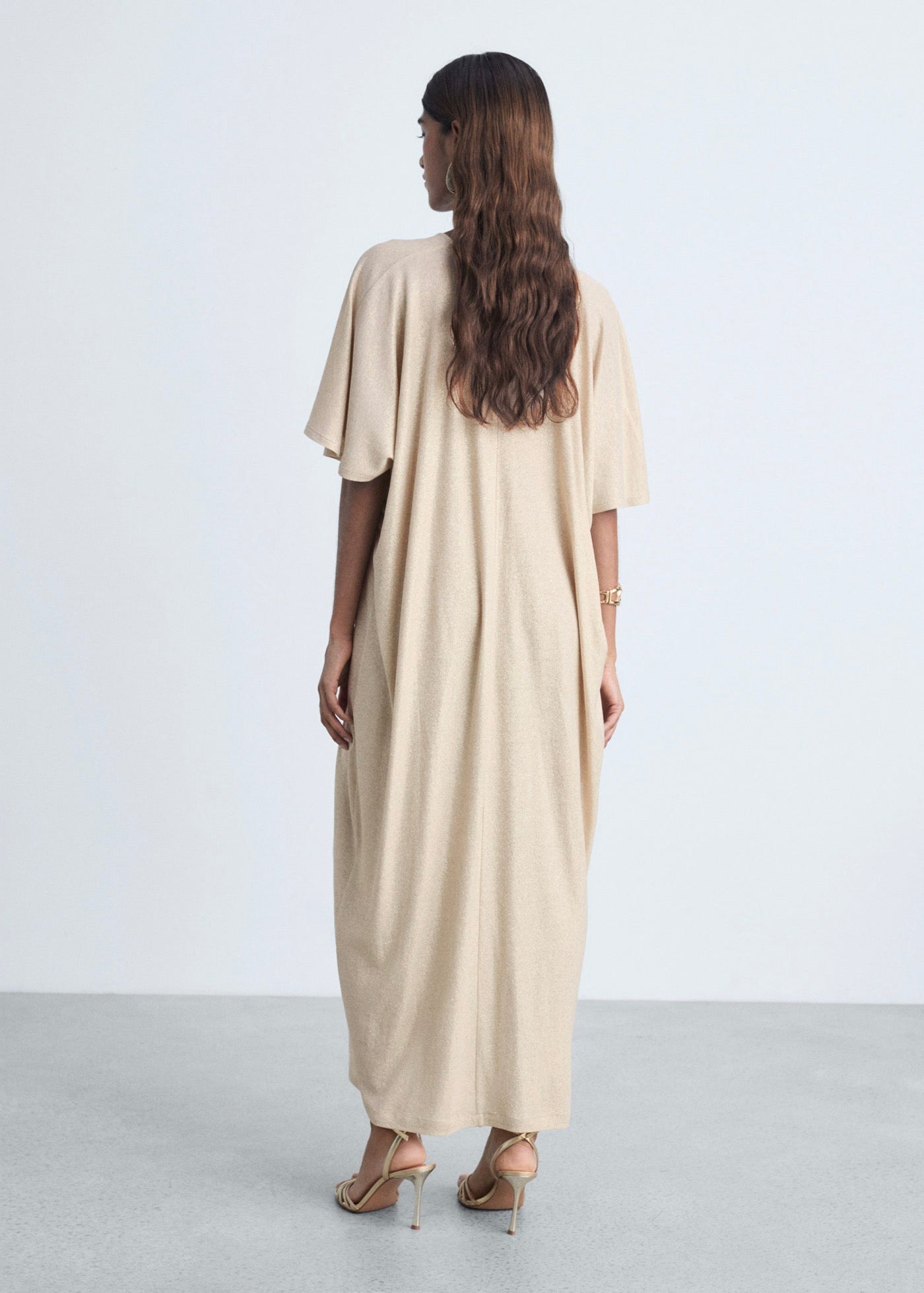 Robe Lurex Col Froncé