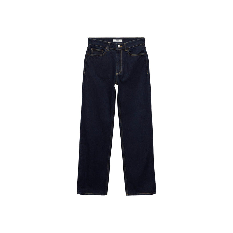 Jean Droit Taille Haute Rinse Wash - Open Blue