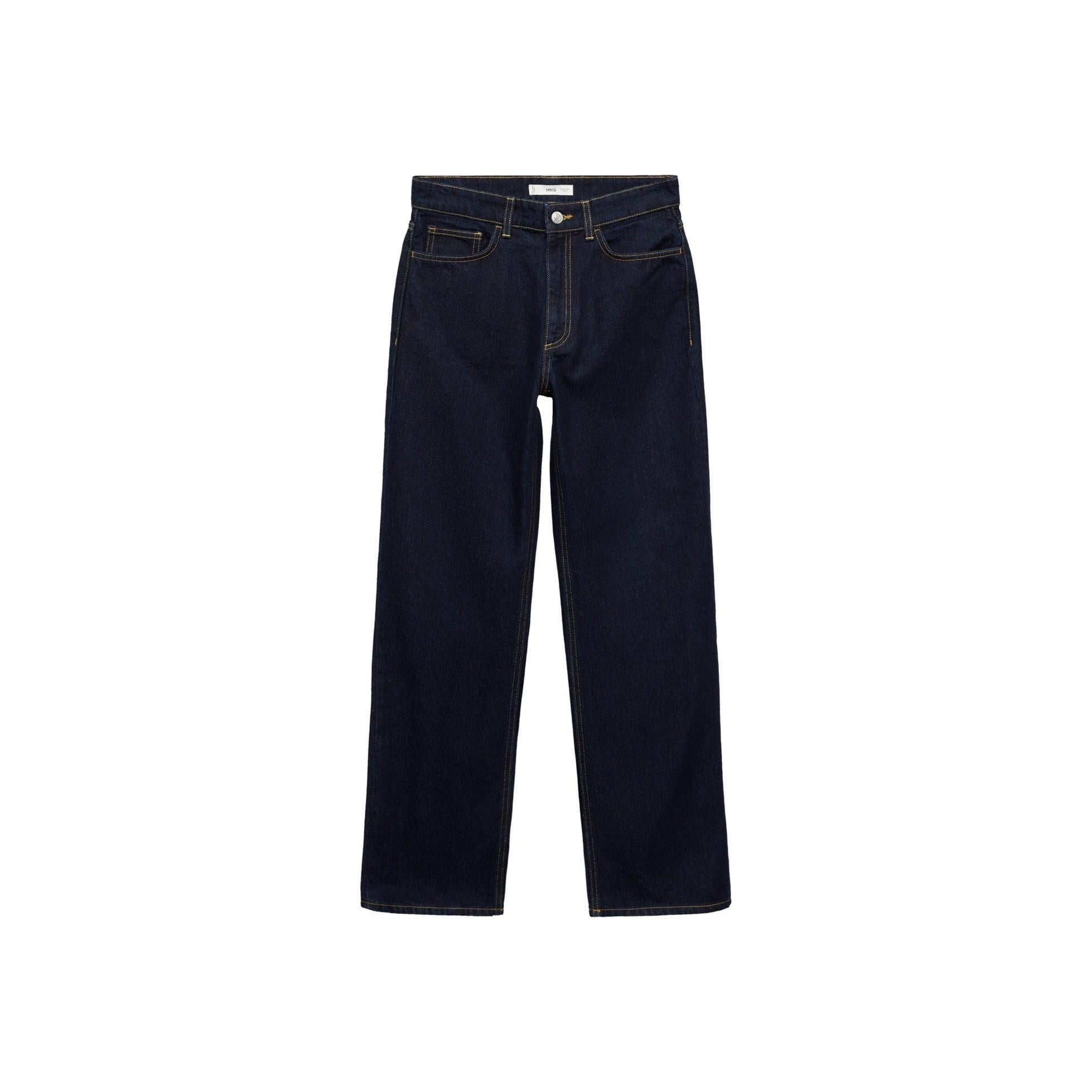 Vaqueros Rectos de Talle Alto Rinse Wash - Open Blue