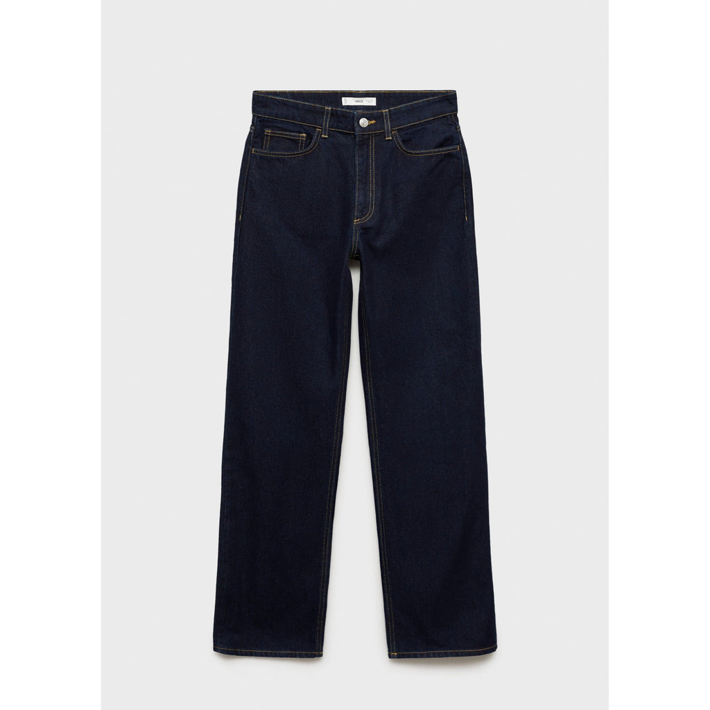 Vaqueros Rectos de Talle Alto Rinse Wash - Open Blue