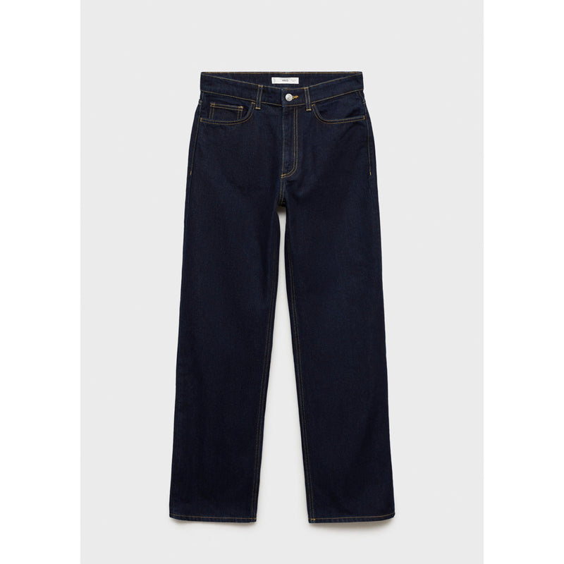 Jean Droit Taille Haute Rinse Wash - Open Blue