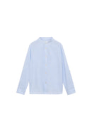 Chemise Rayée En Coton Et Lin - Azul - Garçon