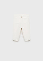 Pantalon Lin Rayures Contrastées