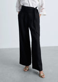 Pantalon Lin Rayures Contrastées