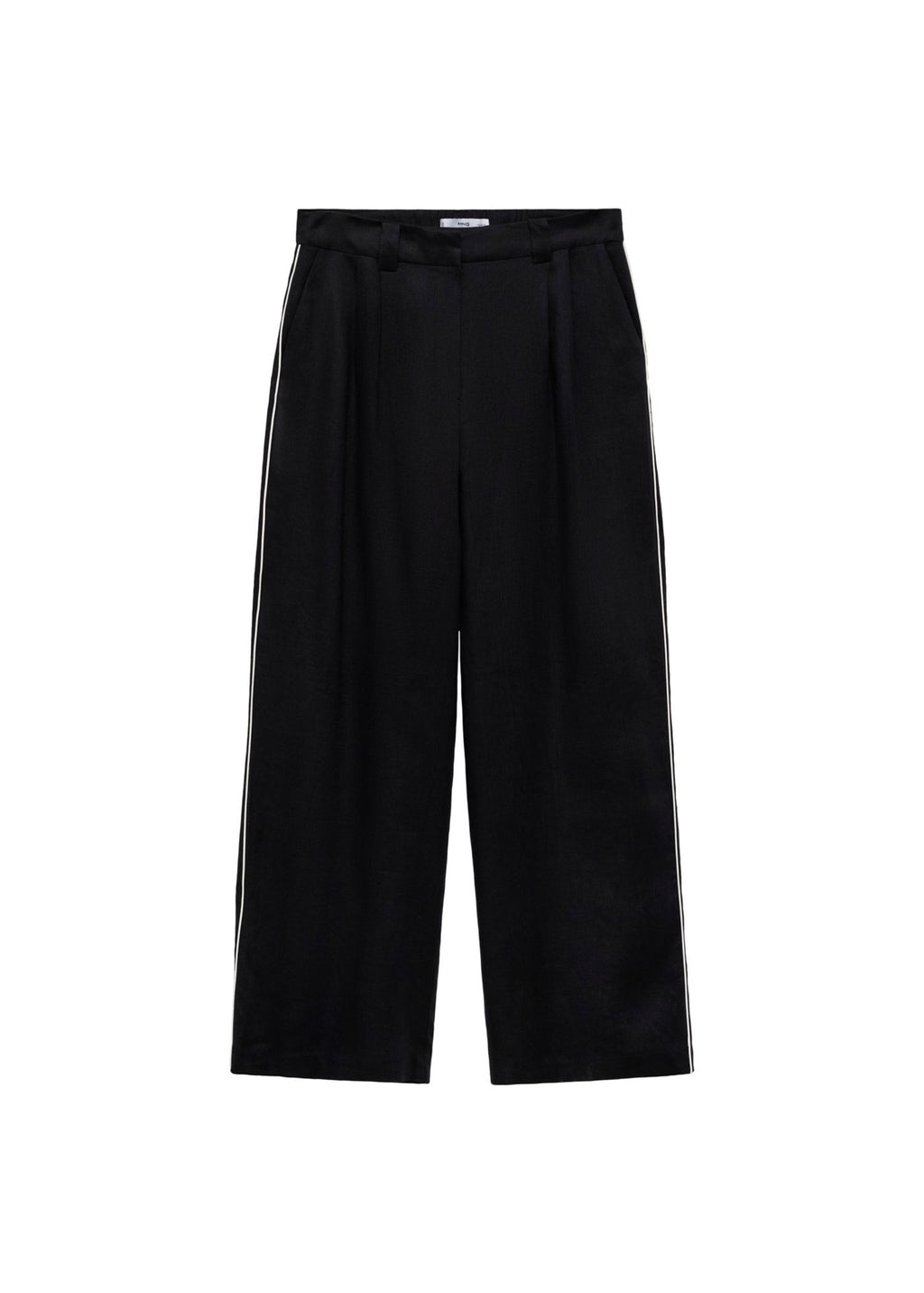 Pantalon Lin Rayures Contrastées