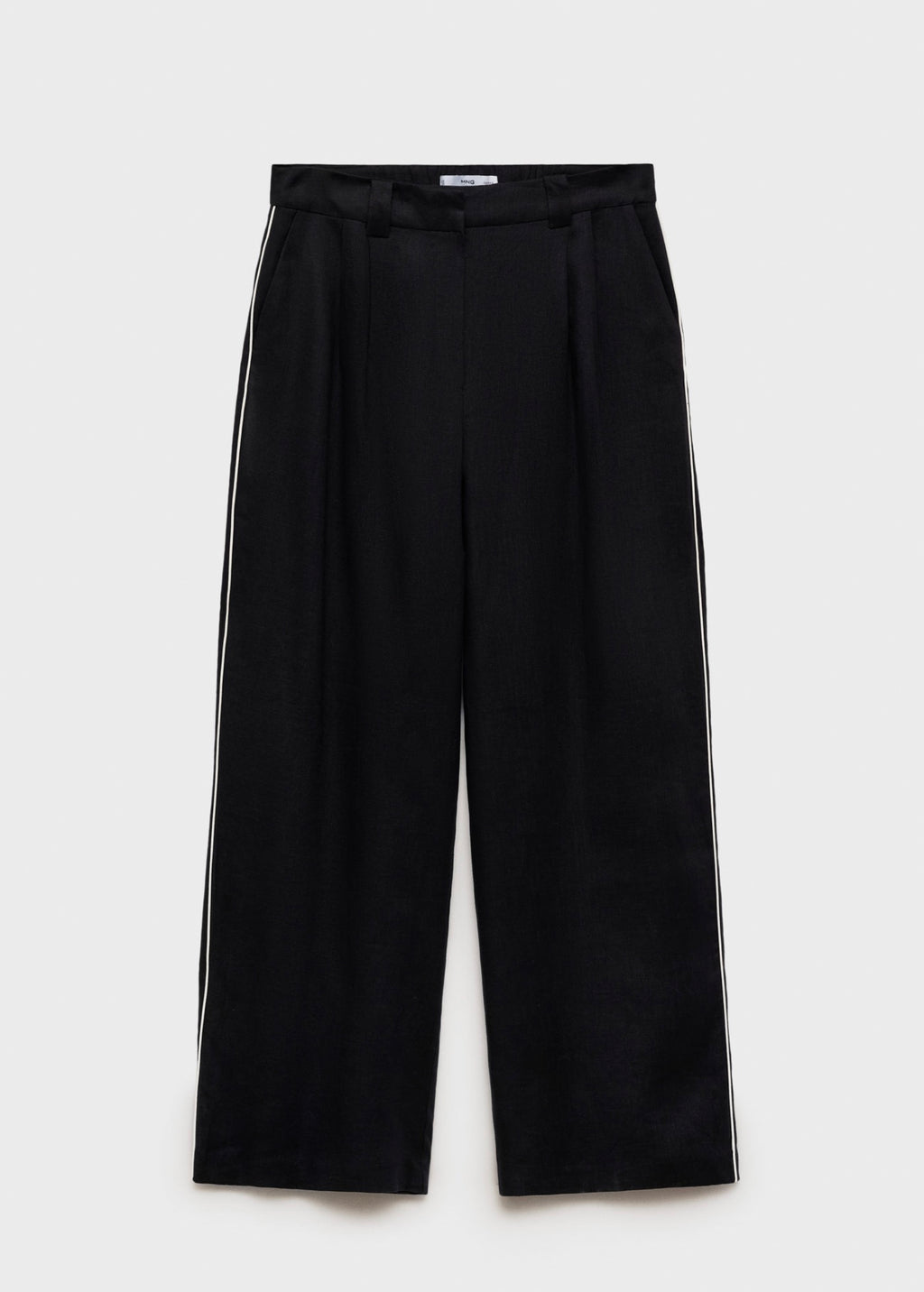 Pantalon Lin Rayures Contrastées