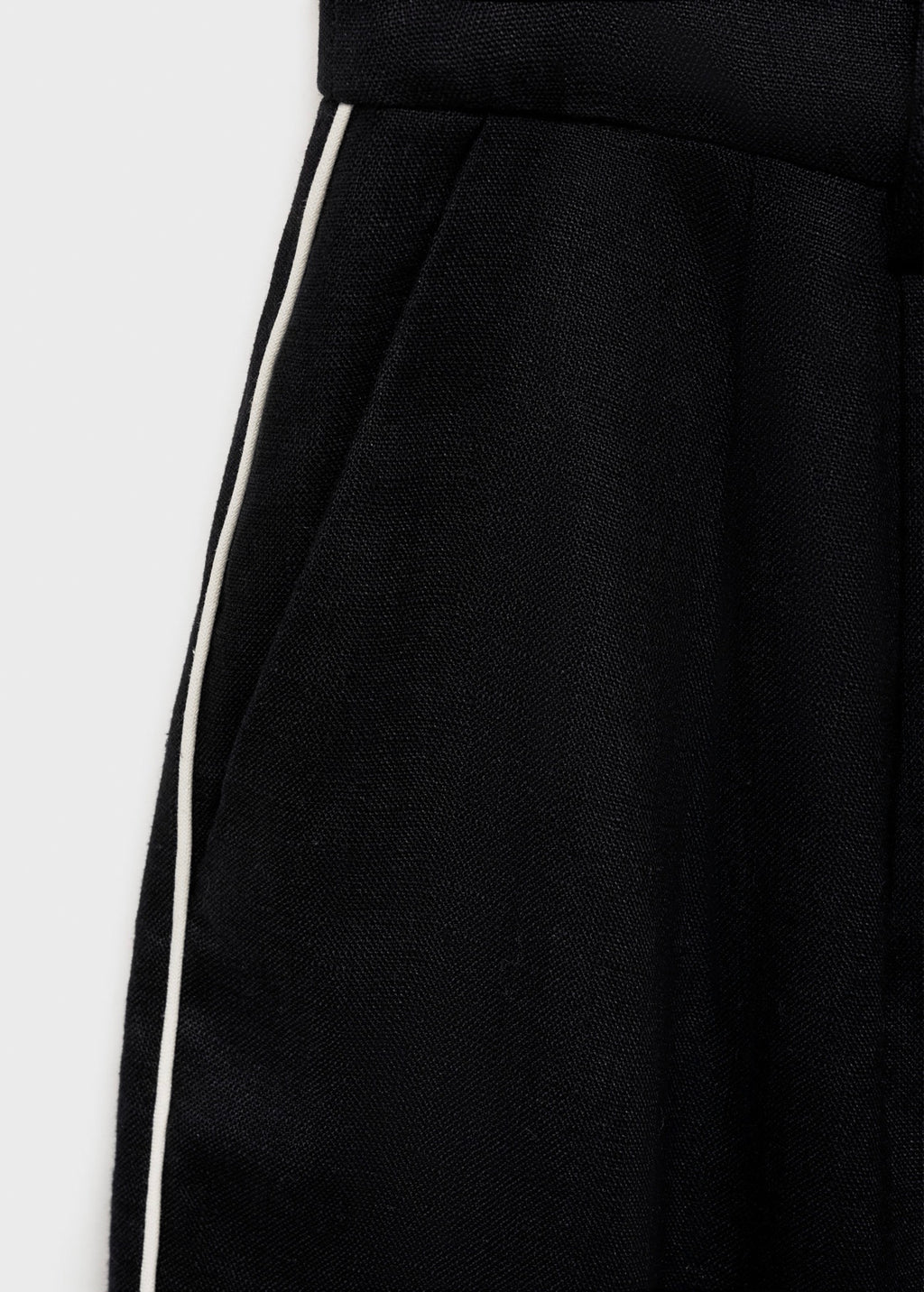 Pantalon Lin Rayures Contrastées