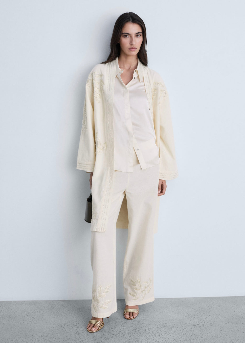 Pantalon Droit Brodé
