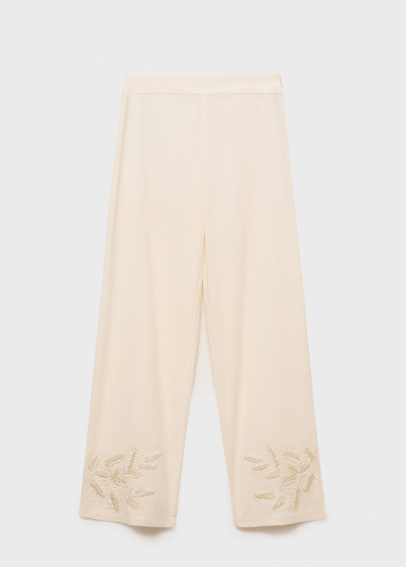 Pantalon Droit Brodé