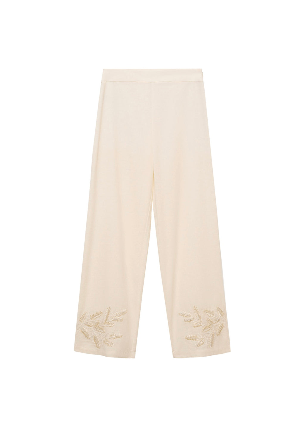 Pantalon Droit Brodé