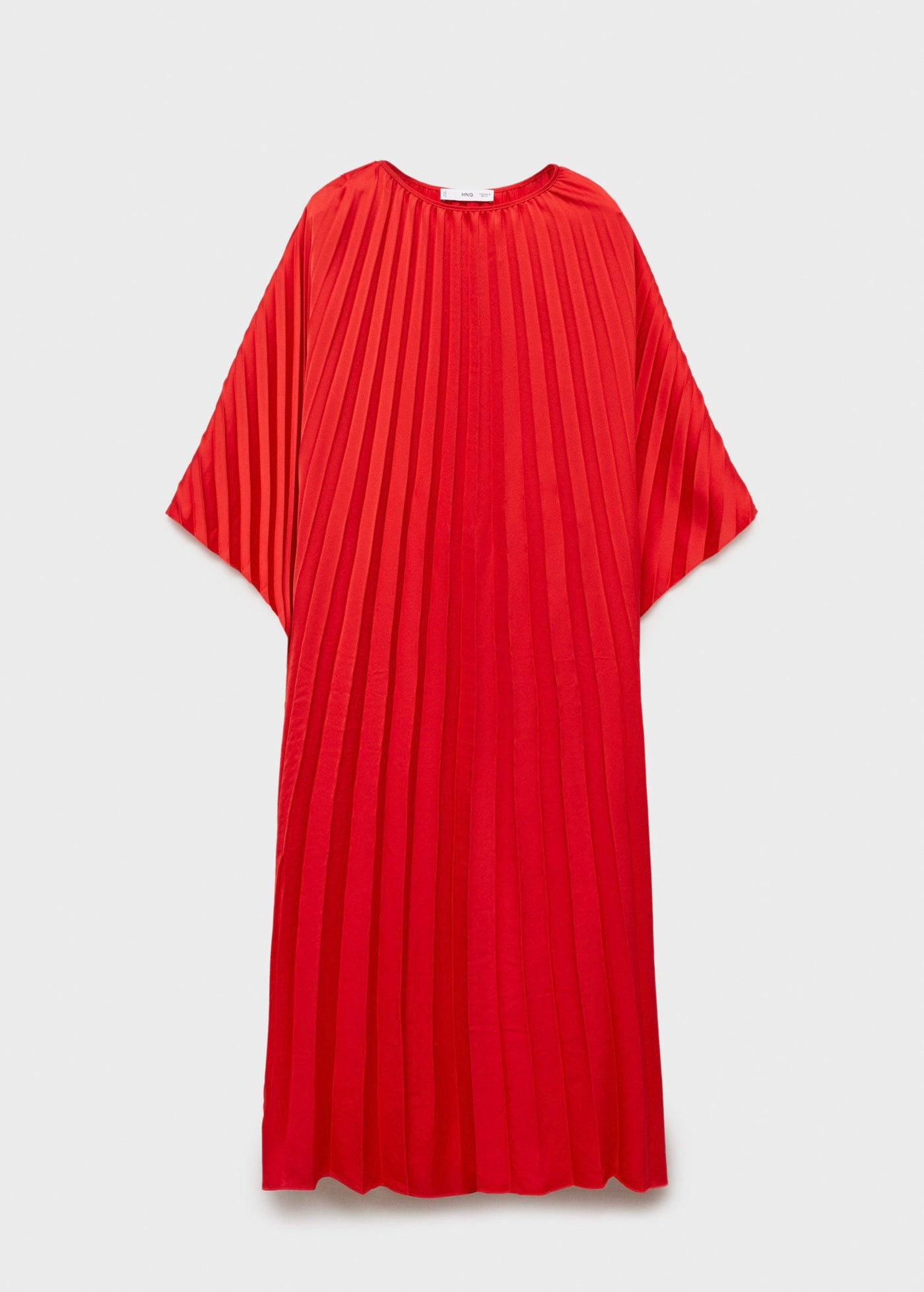 Robe Plissée À Manches Trois-Quarts
