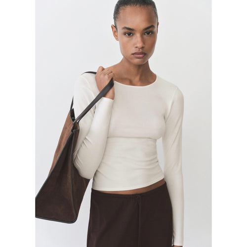 Pull Ajusté Maille Fine - Ecru