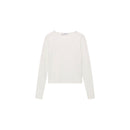 Fine Knit Fitted Sweater - Ecru
