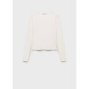 Fine Knit Fitted Sweater - Ecru