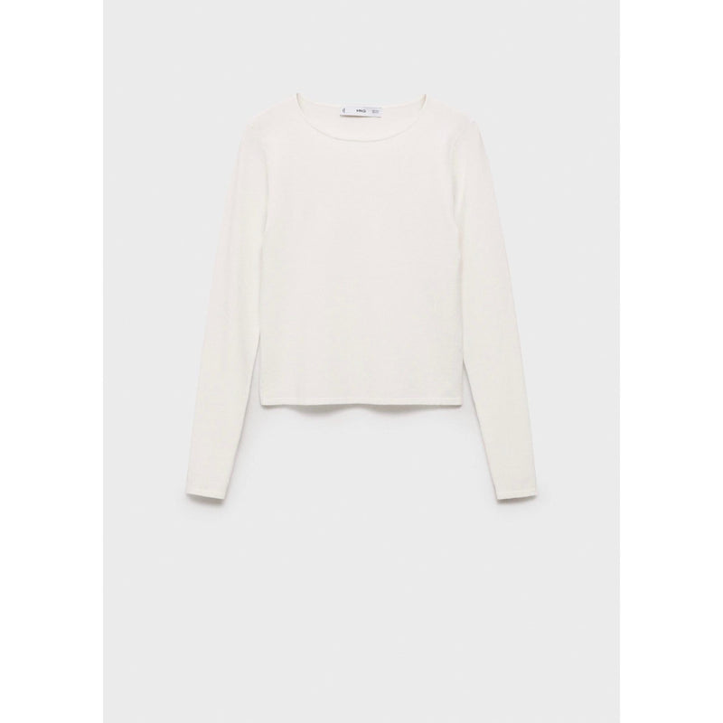 Pull Ajusté Maille Fine - Ecru