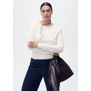 Pull Ajusté Maille Fine - Ecru