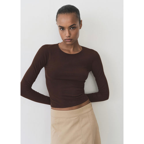 Pull Ajusté Maille Fine - Chocolate