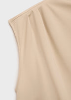T-Shirt De Grossesse À Col Drapé - Natural