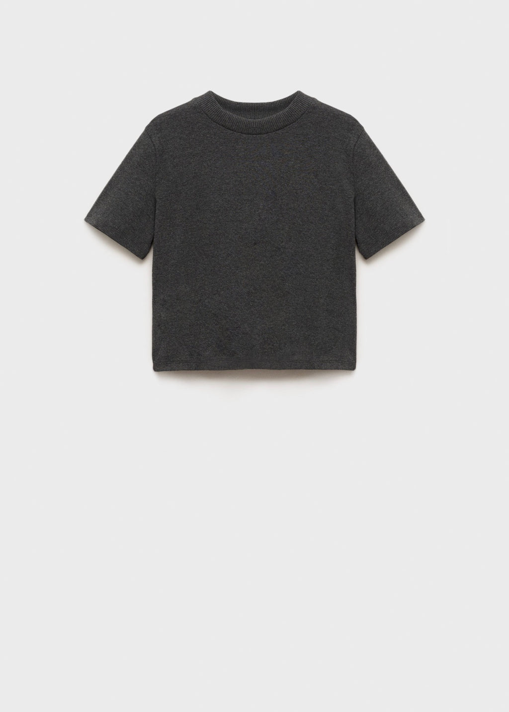 Short-Sleeve Cotton Blend T-Shirt - Dark Heather Grey