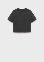 Short-Sleeve Cotton Blend T-Shirt - Dark Heather Grey