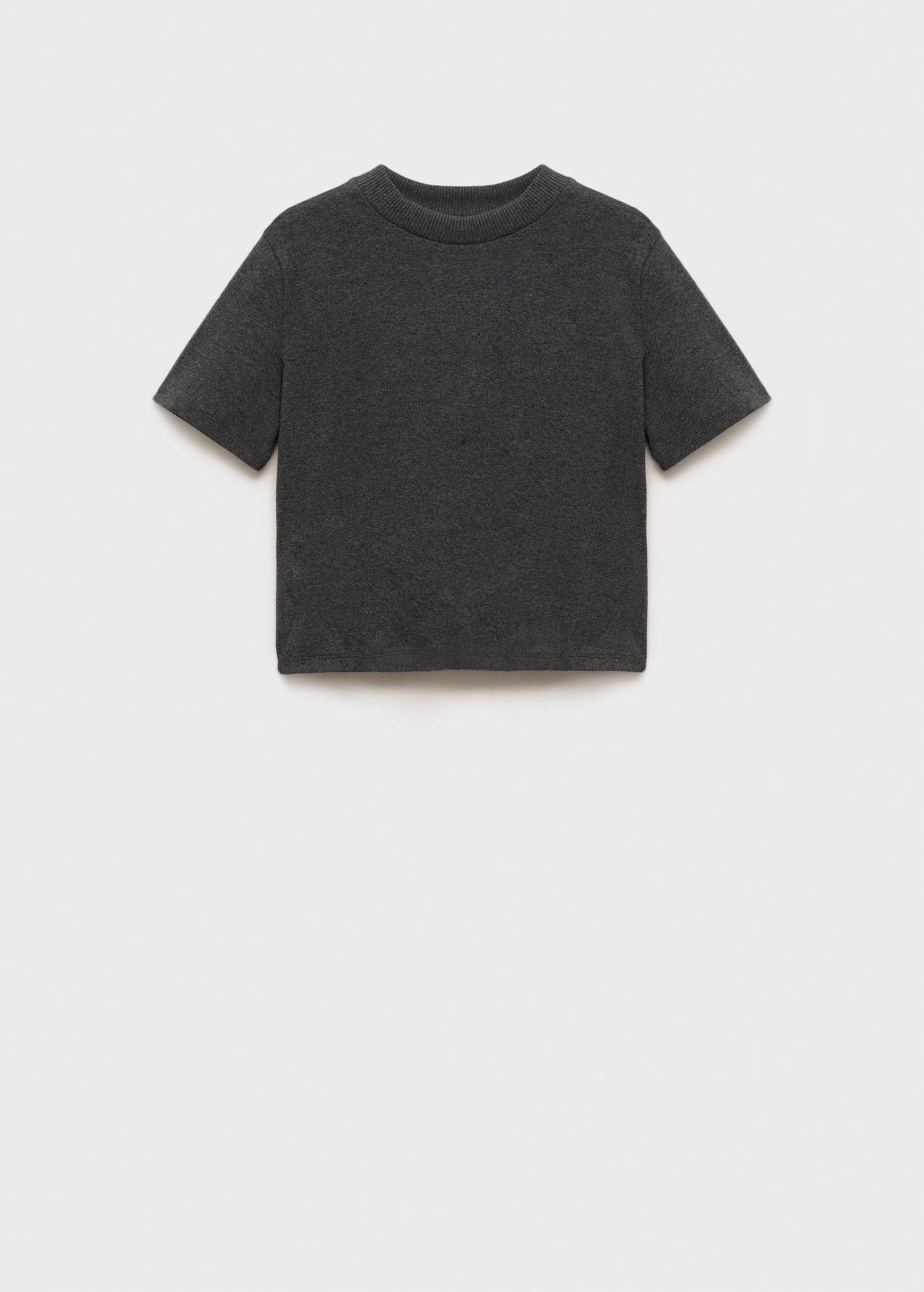 Short-Sleeve Cotton Blend T-Shirt - Dark Heather Grey