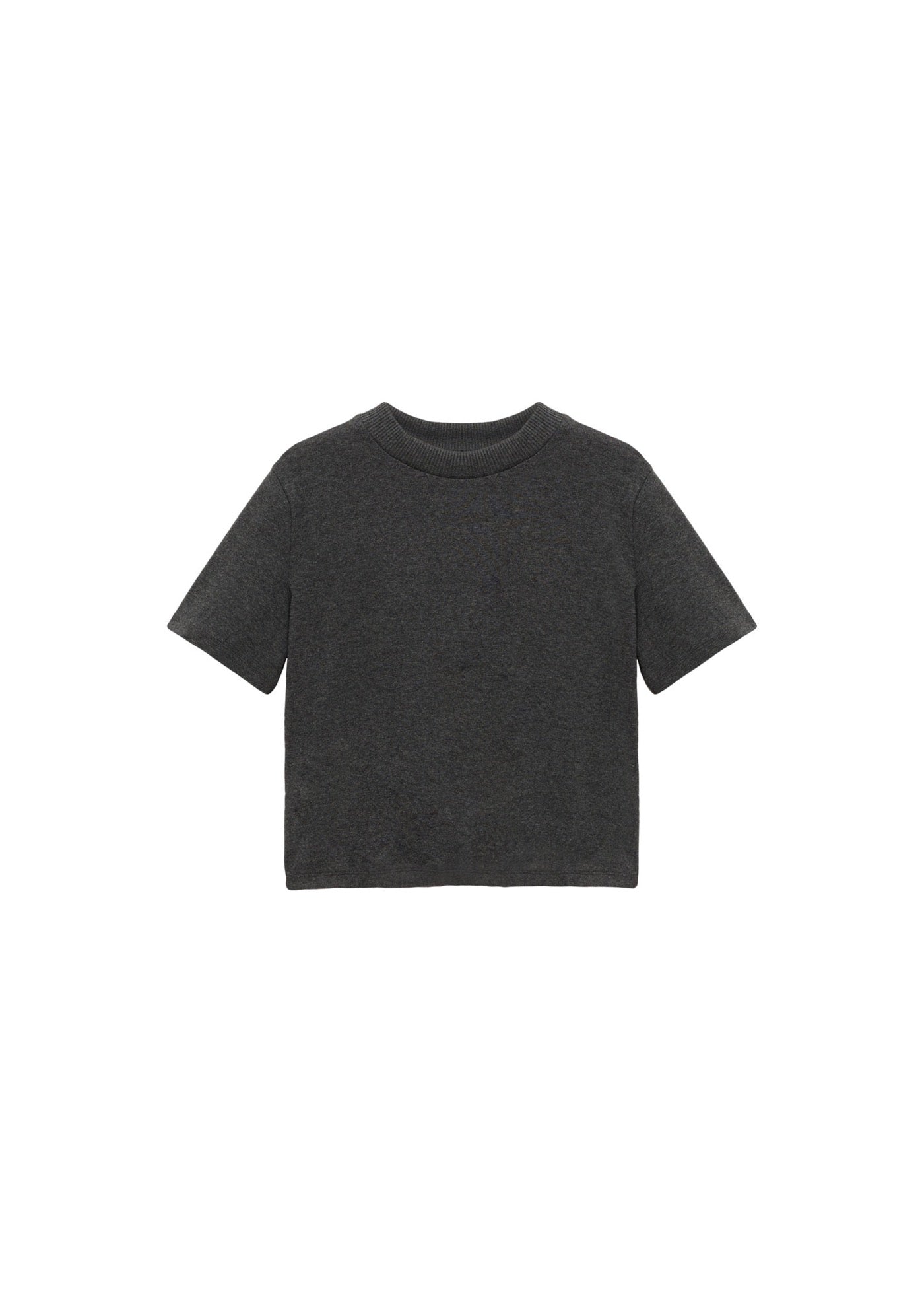Short-Sleeve Cotton Blend T-Shirt - Dark Heather Grey