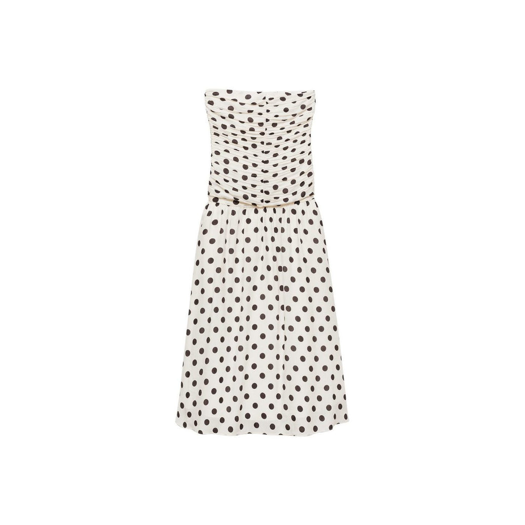 Robe À Pois Avec Corps Drapé