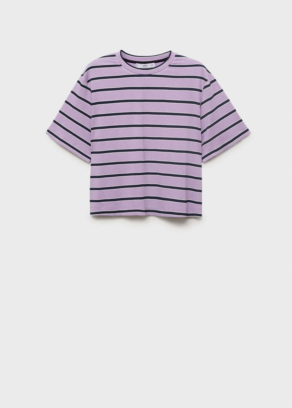 T-Shirt Oversize Rayures - Light/Pastel Purple