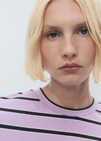 T-Shirt Oversize Rayures - Light/Pastel Purple