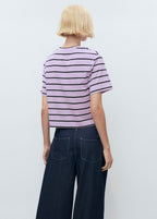 T-Shirt Oversize Rayures - Light/Pastel Purple