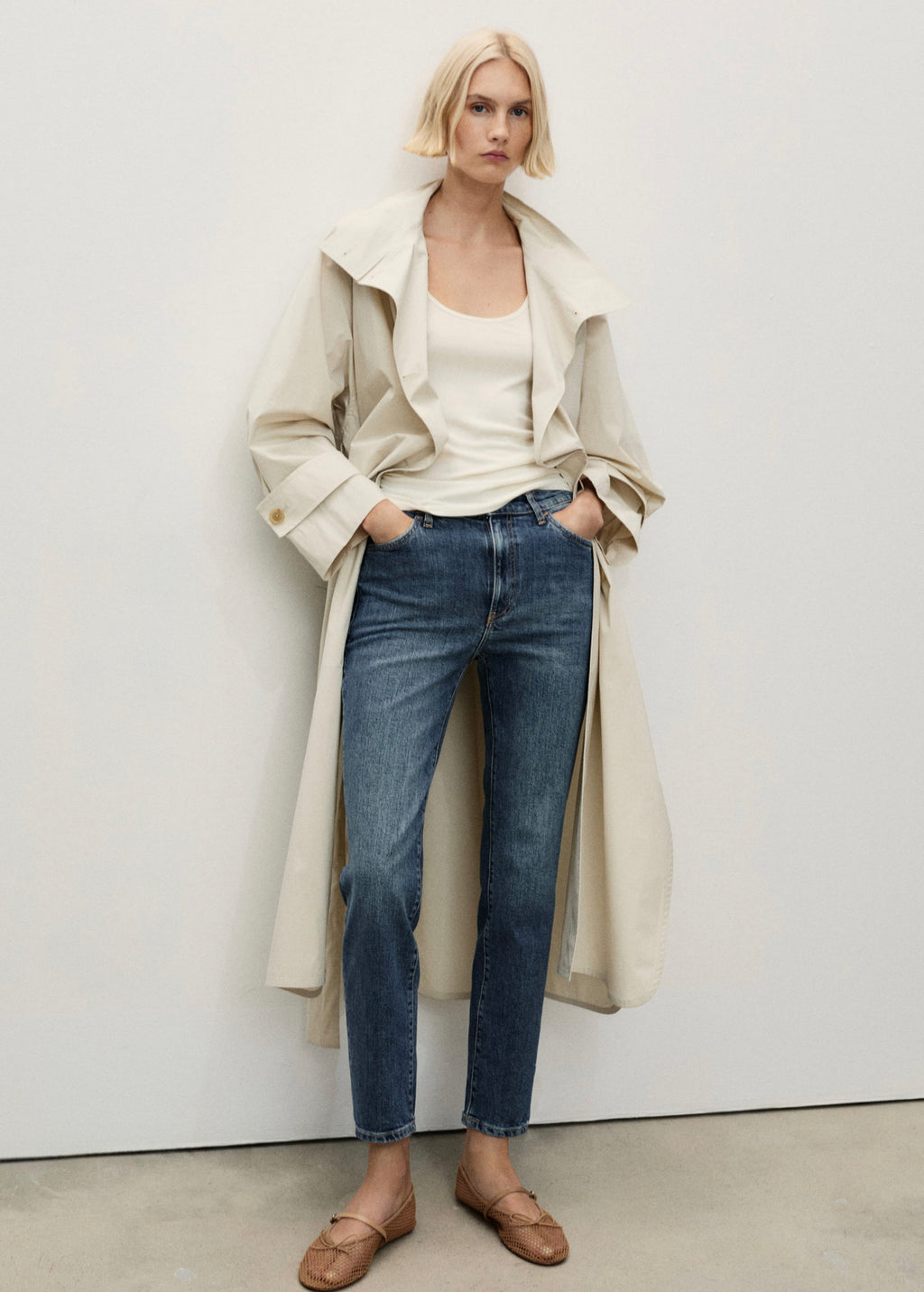 Claudia Slim Crop Jeans - Dark Blue