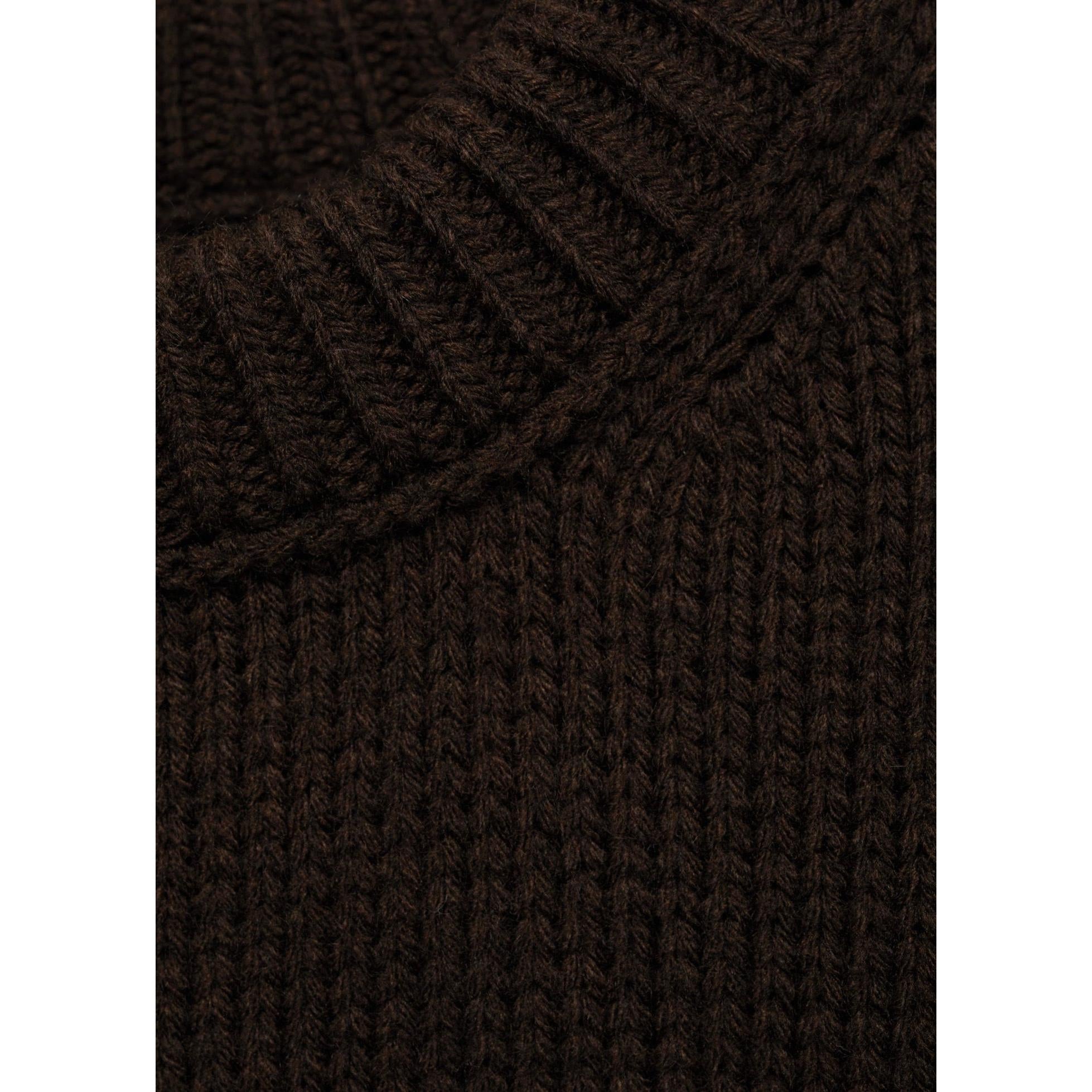 Pull-Over Grosse Maille Bords Côtelés