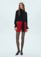 Short Coton Taille Haute
