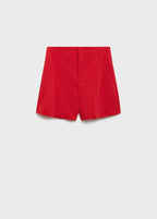 Short Coton Taille Haute