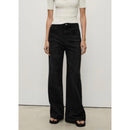 Jean Wideleg Taille Haute - Black Denim