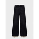 Jean Wideleg Taille Haute - Black Denim