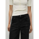 Jean Wideleg Taille Haute - Black Denim