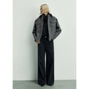 Jean Wideleg Poches - Black Denim