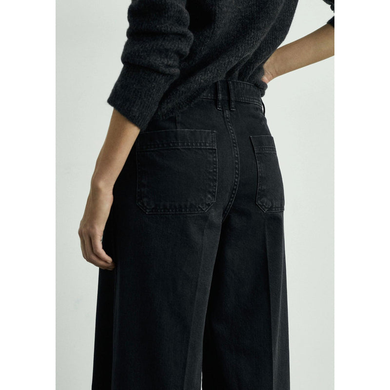 Jean Wideleg Poches - Black Denim