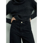 Jean Wideleg con Bolsillos - Black Denim