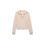 Pull Revers Contrastés Liserés - Light/Pastel Grey